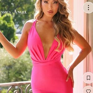 Hot Pink Backless Dress